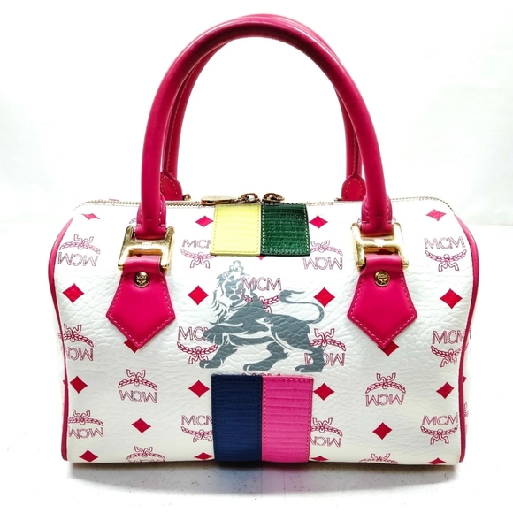 MCM Handbags - MCM Pink and Multicolor Women's Bag